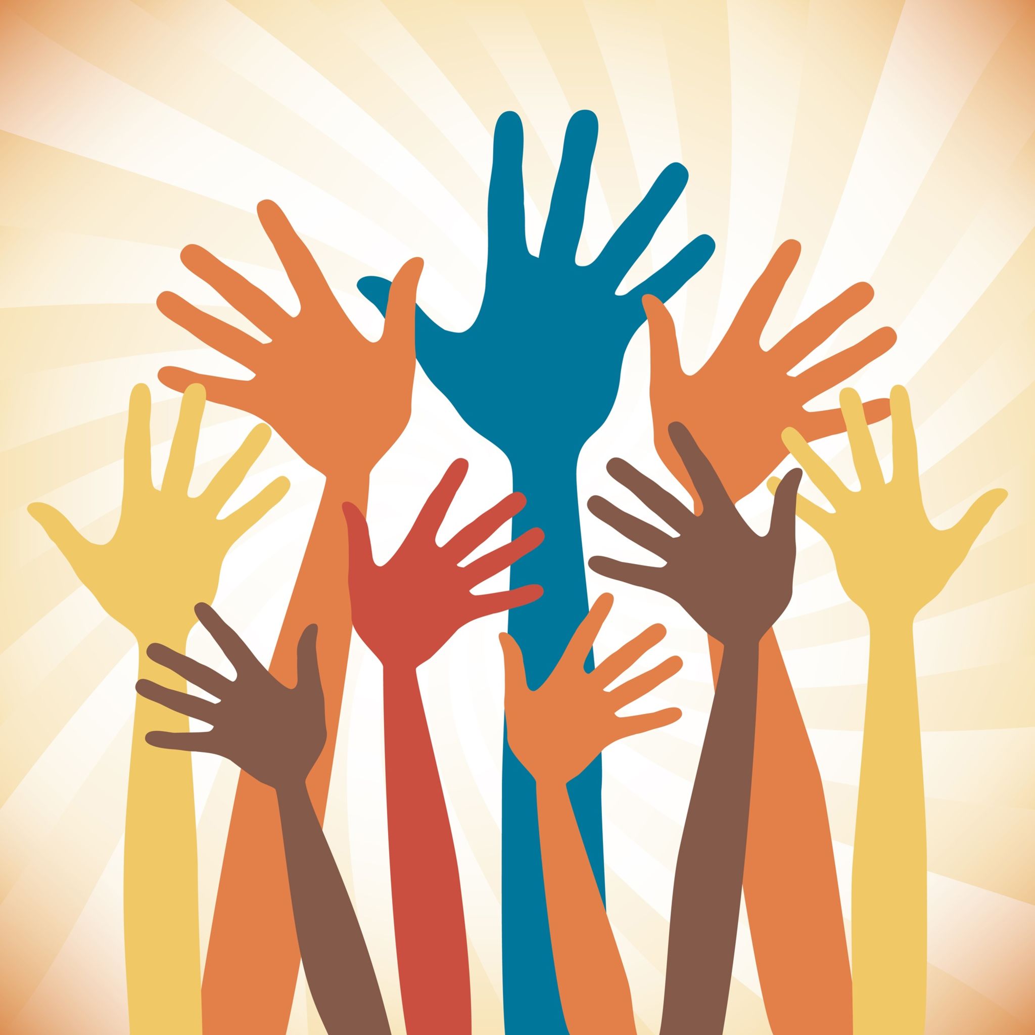 Raised hands